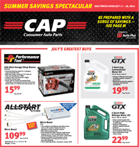 consumer auto parts customer coupon